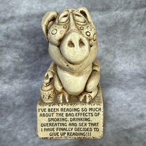 READ Bad Effects Sex Smokin Drinkin 1981 VTG Wood Figure Hand Carved PAULA 80s
